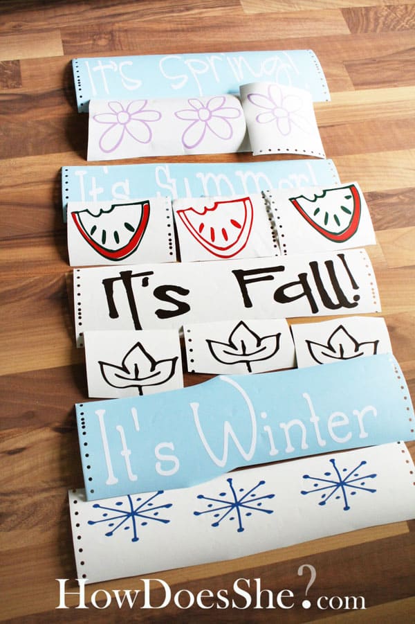 fall winter spring summer vinyl wall letters and art fall winter spring summer vinyl wall letters and art