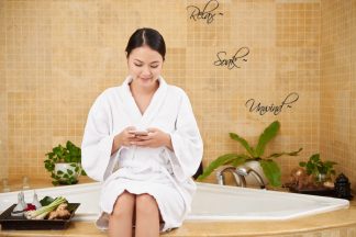 Relax Soak Unwind Bathroom Wall Decal