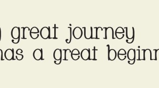 School vinyl lettering: Every great journey