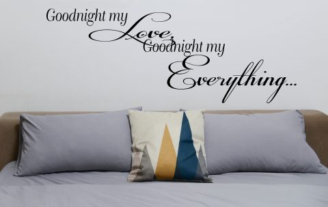 Goodnight my Love, Goodnight my Everything… Romantic vinyl quote