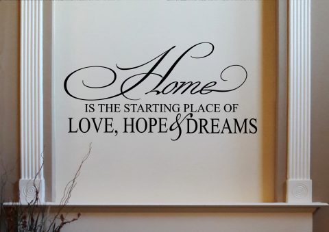 Home is the Starting Place of Love, Hope & Dreams