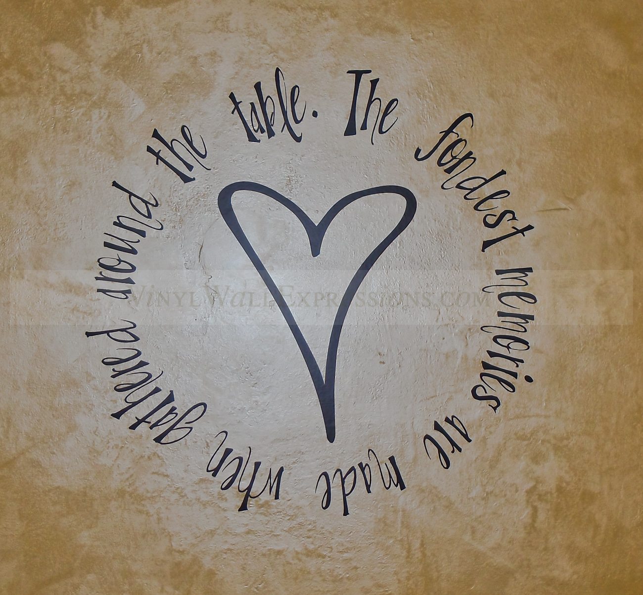 wall-quote-fondest-memories-kitchen-table Fondest Memories Around the Table-Circular Wall Quote