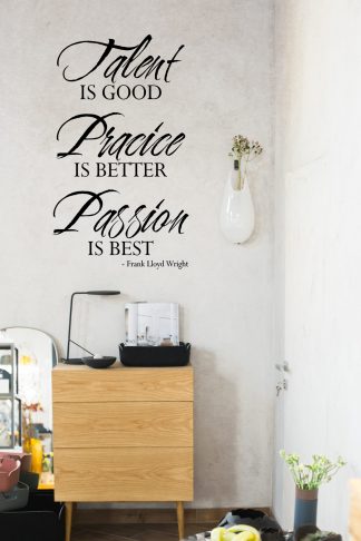 Talent Is good Practice Is better Passion Is best