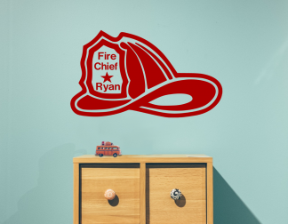 Fire Chief Ryan Custom Name Wall Decal