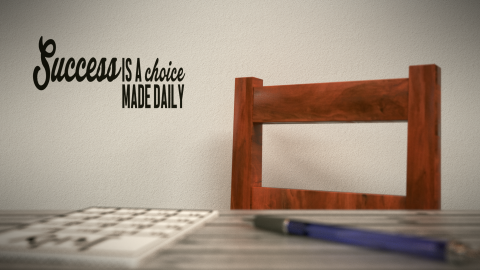 Success is a choice made daily Inspirational Wall Decal
