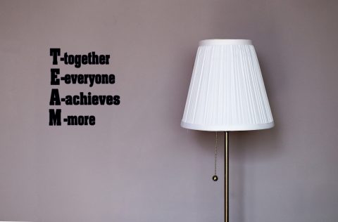 TEAM- Together Everyone Achieves More Inspirational Wall Decal