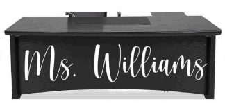 Teacher Name Desk Decal