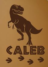 Dinosaur Custom Name Wall Decal